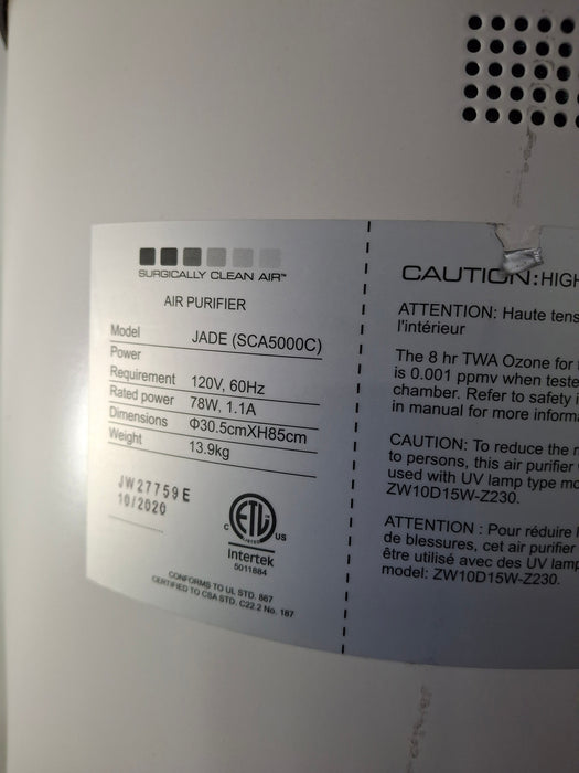 Surgically Clean Air Jade 2.0 Air Purifier