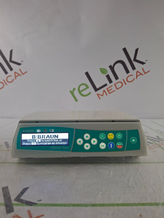 B. Braun Infusomat Space w/Pole Clamp & AC Adapter Infusion Pump