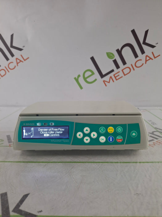 B. Braun Infusomat Space w/Pole Clamp & AC Adapter Infusion Pump