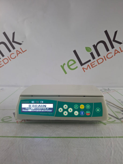 B. Braun Infusomat Space w/Pole Clamp & AC Adapter Infusion Pump