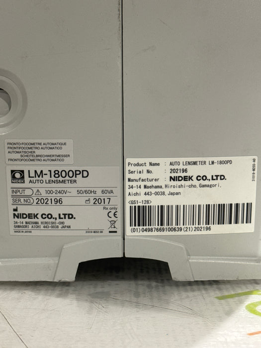 Nidek LM-1800PD Auto Lensmeter