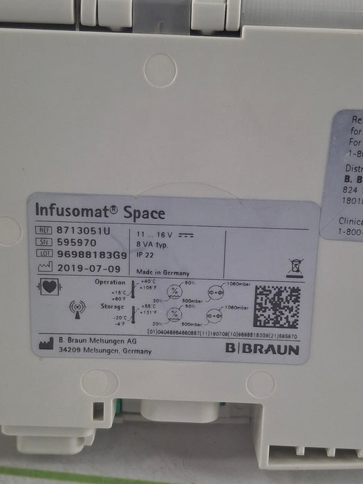 B. Braun B. Braun Infusomat Space w/Pole Clamp & AC Adapter Infusion Pump Infusion Pump reLink Online