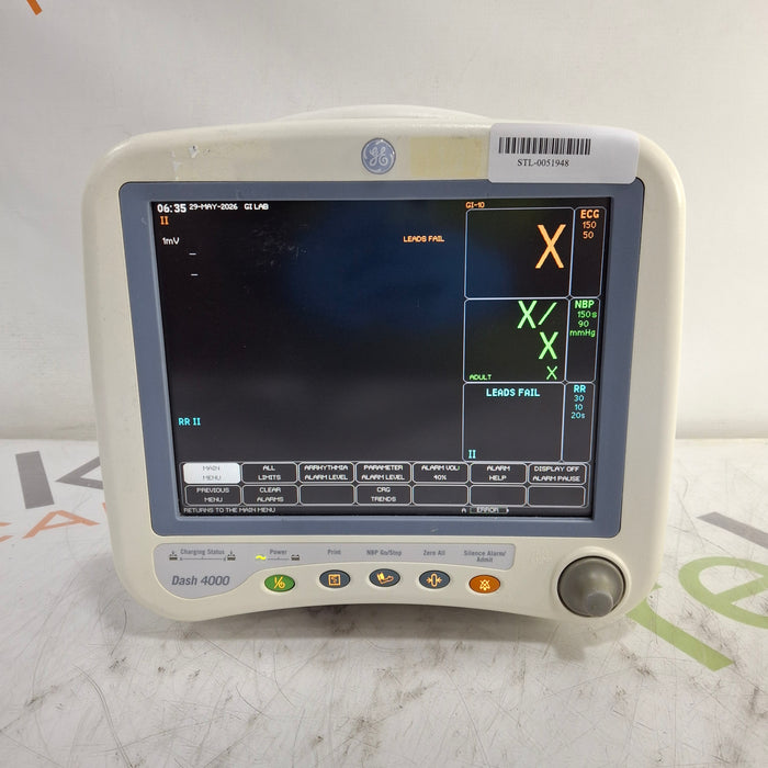 GE Healthcare Dash 4000 - Masimo SpO2 Patient Monitor