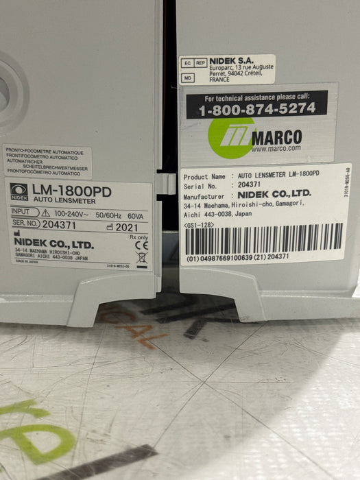 Nidek LM-1800PD Auto Lensmeter