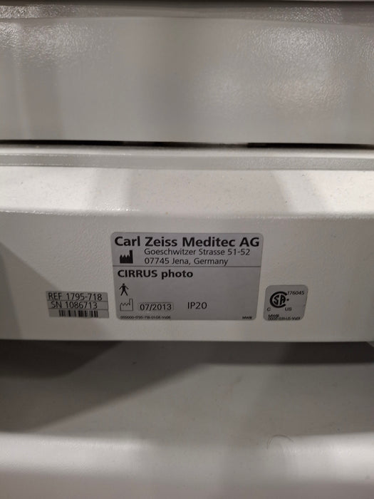 Carl Zeiss Cirrus Photo 800 Optical Coherence Technology