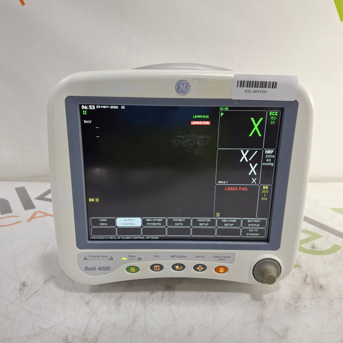 GE Healthcare Dash 4000 - Masimo SpO2 Patient Monitor