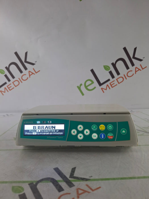 B. Braun Infusomat Space w/Pole Clamp & AC Adapter Infusion Pump