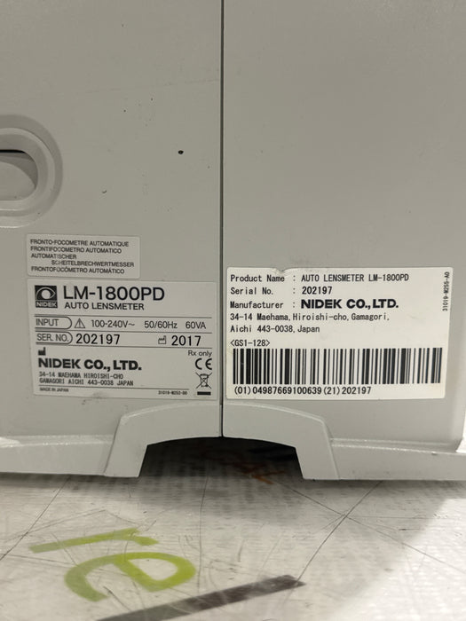 Nidek LM-1800PD Auto Lensmeter