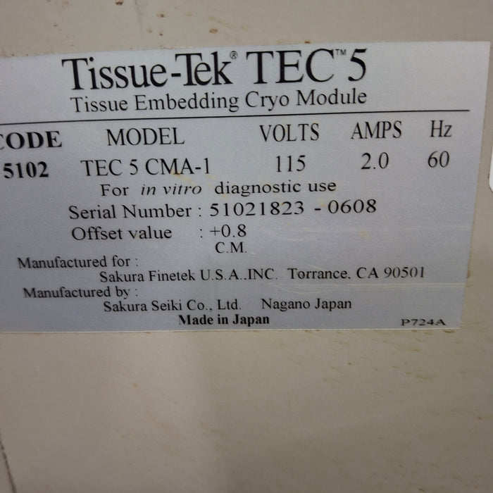 SAKURA Tissue-Tek TEC 5 Cryo Module