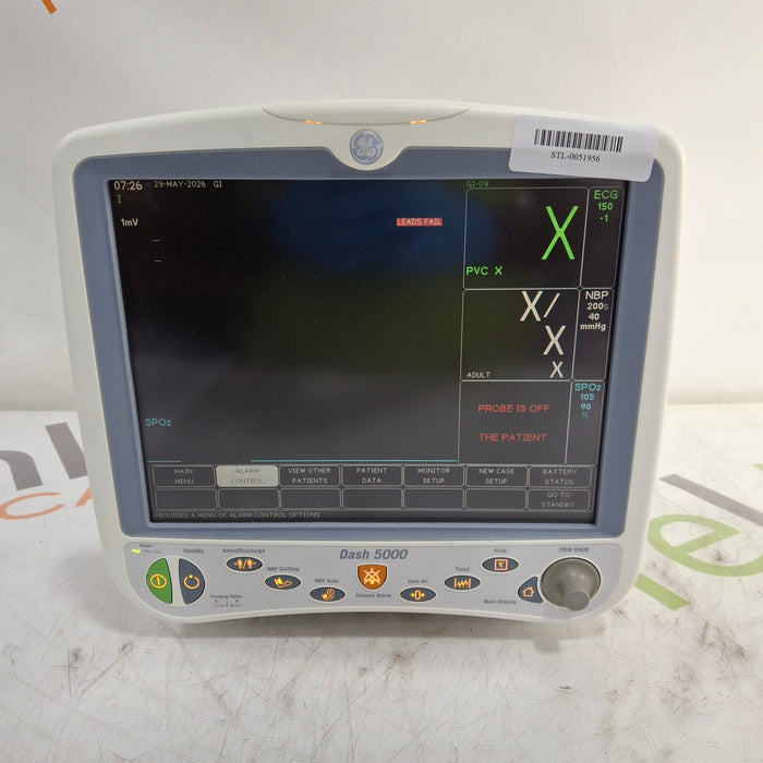 GE Healthcare Dash 5000 - Masimo SpO2 Patient Monitor