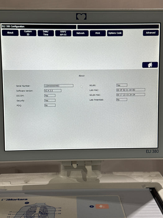 Welch Allyn Mortara Eli 380 ECG