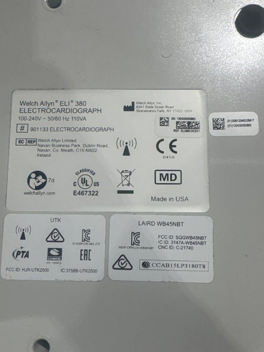 Welch Allyn Mortara Eli 380 ECG