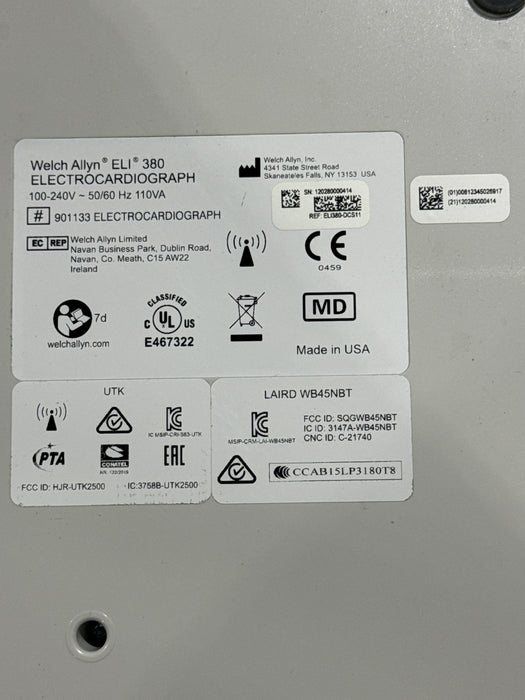 Welch Allyn Mortara Eli 380 ECG
