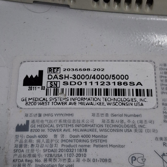 GE Healthcare GE Healthcare Dash 4000 - Masimo SpO2 Patient Monitor Patient Monitors reLink Online