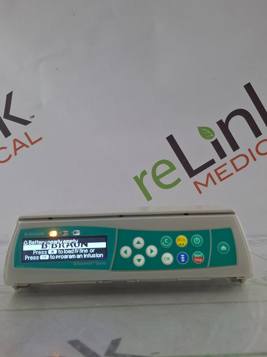 B. Braun Infusomat Space w/Pole Clamp & AC Adapter Infusion Pump