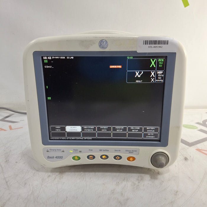 GE Healthcare Dash 4000 - Masimo SpO2 Patient Monitor