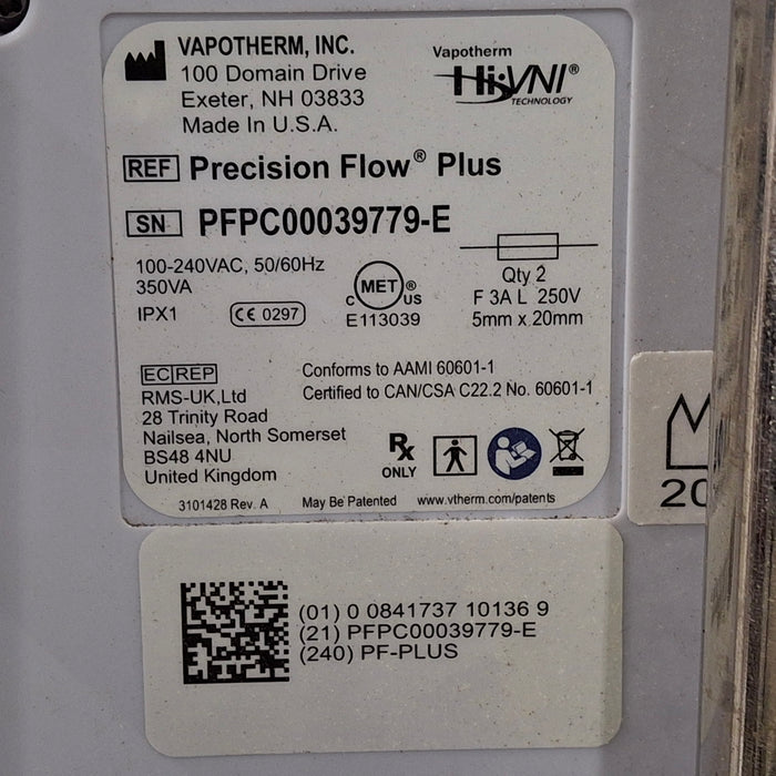 Vapotherm Precision Flow Plus Meter Humidifier