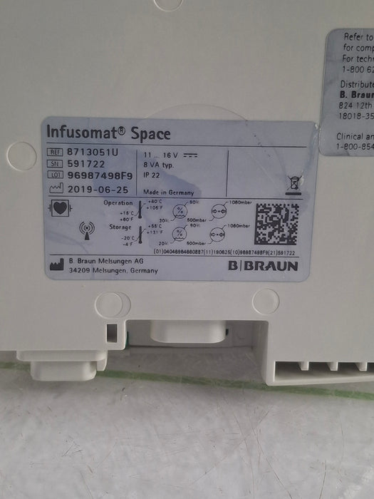 B. Braun B. Braun Infusomat Space w/Pole Clamp & AC Adapter Infusion Pump Infusion Pump reLink Online