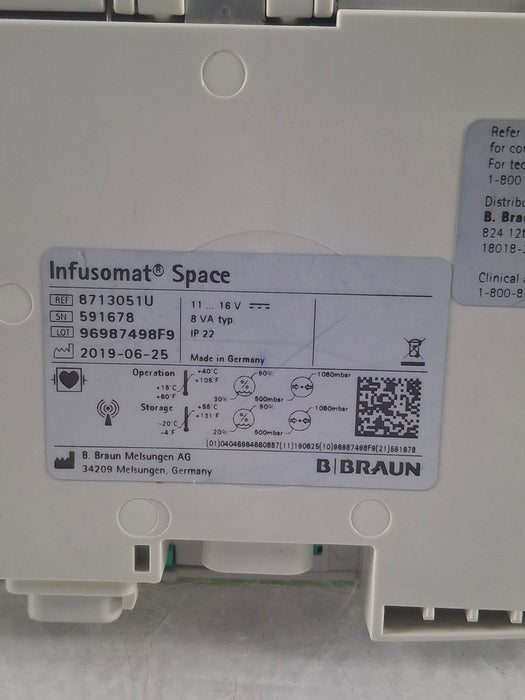 B. Braun B. Braun Infusomat Space w/Pole Clamp & AC Adapter Infusion Pump Infusion Pump reLink Online