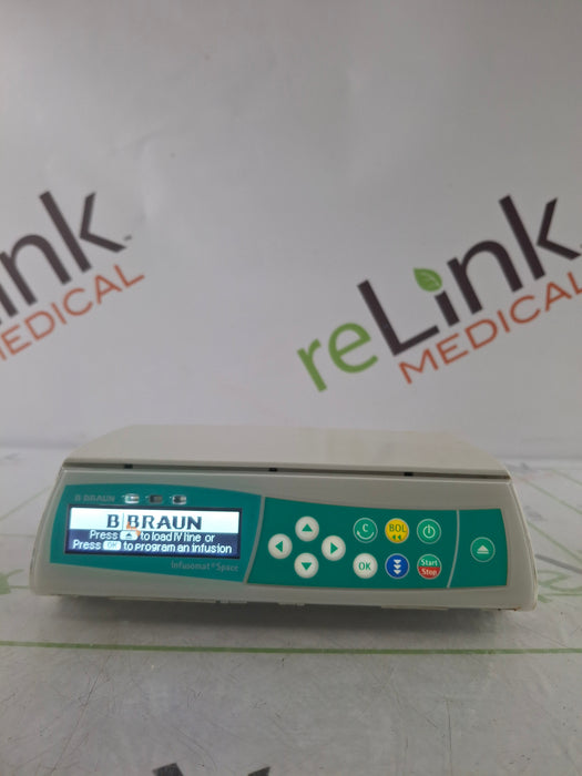 B. Braun Infusomat Space w/Pole Clamp & AC Adapter Infusion Pump