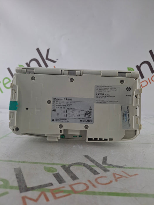 B. Braun Infusomat Space w/Pole Clamp & AC Adapter Infusion Pump