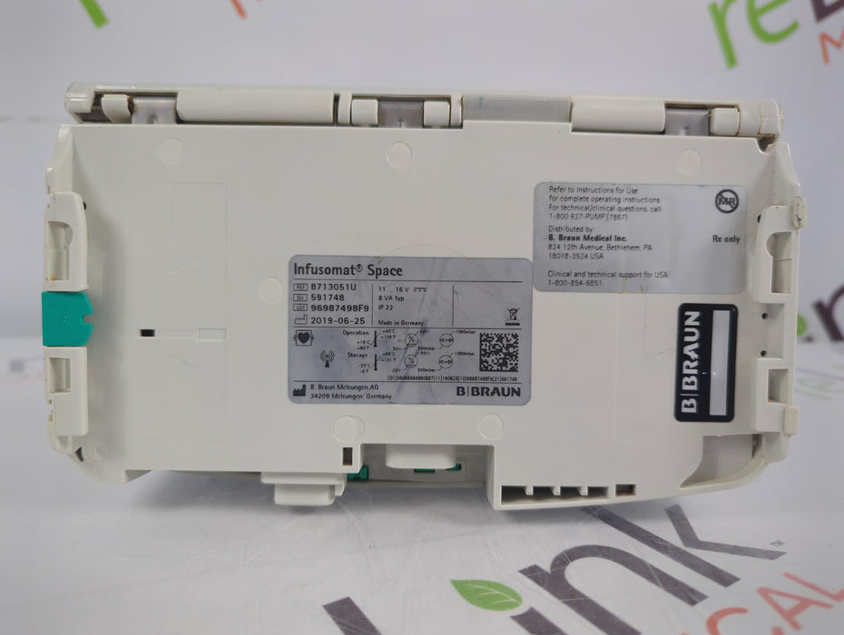 B. Braun Infusomat Space w/AC Adapter Infusion Pump