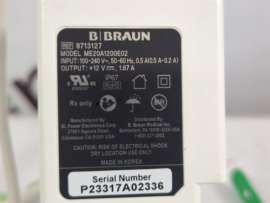 B. Braun Infusomat Space w/AC Adapter Infusion Pump