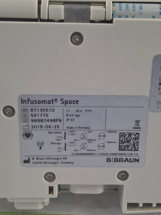 B. Braun Infusomat Space w/Pole Clamp & AC Adapter Infusion Pump