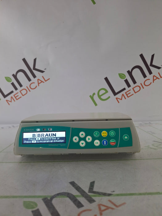 B. Braun Infusomat Space w/Pole Clamp & AC Adapter Infusion Pump