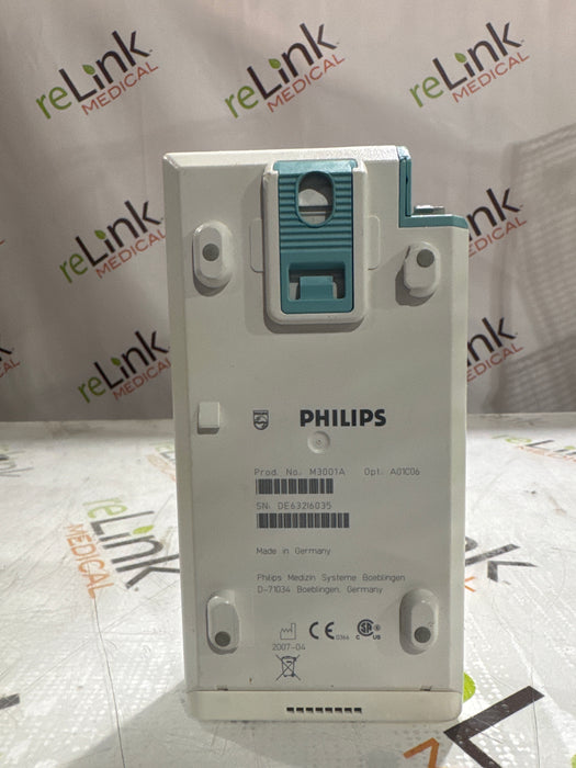 Philips M3001A-A01C06 Fast SpO2, NIBP, ECG, Temp, IBP MMS Module