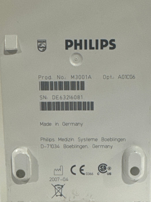Philips M3001A-A01C06 Fast SpO2, NIBP, ECG, Temp, IBP MMS Module