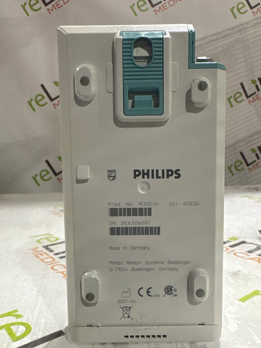 Philips M3001A-A01C06 Fast SpO2, NIBP, ECG, Temp, IBP MMS Module