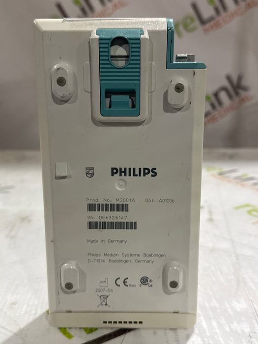 Philips M3001A-A01C06 Fast SpO2, NIBP, ECG, Temp, IBP MMS Module