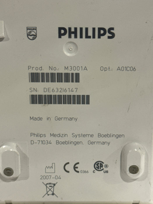 Philips M3001A-A01C06 Fast SpO2, NIBP, ECG, Temp, IBP MMS Module