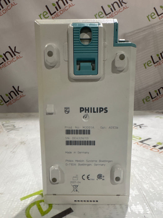 Philips M3001A-A01C06 Fast SpO2, NIBP, ECG, Temp, IBP MMS Module