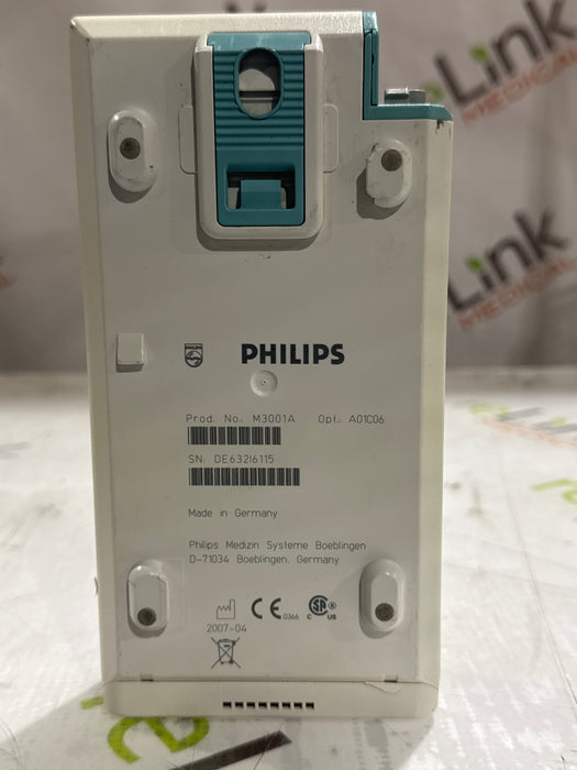 Philips M3001A-A01C06 Fast SpO2, NIBP, ECG, Temp, IBP MMS Module