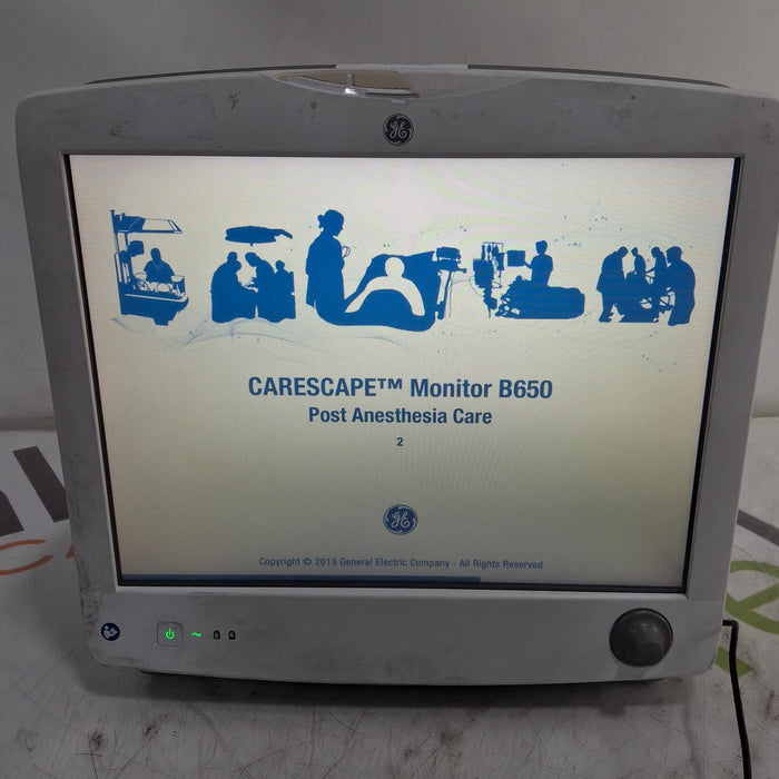 GE Healthcare Carescape B650 Post Anesthesia Care Patient Monitor