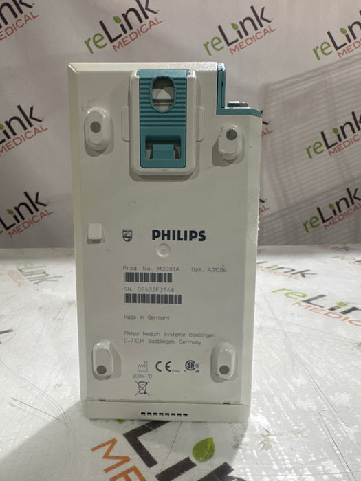 Philips M3001A-A01C06 Fast SpO2, NIBP, ECG, Temp, IBP MMS Module