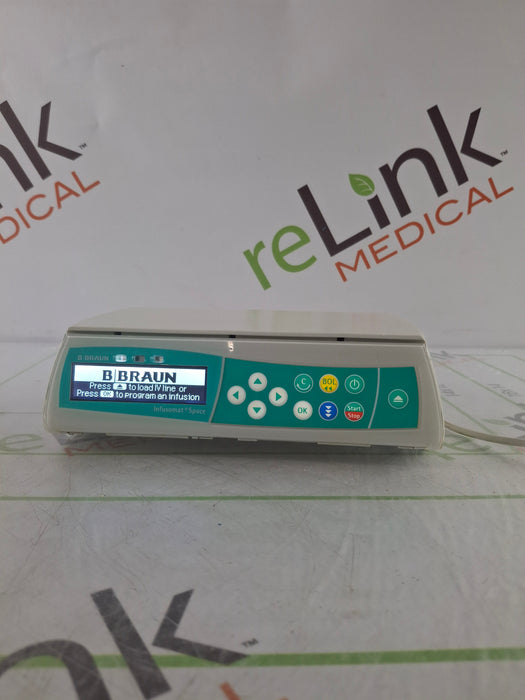 B. Braun Infusomat Space w/Pole Clamp & AC Adapter Infusion Pump
