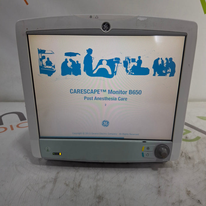 GE Healthcare Carescape B650 Post Anesthesia Care Patient Monitor