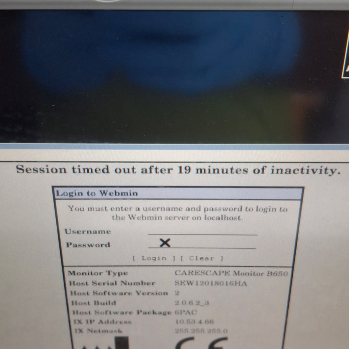 GE Healthcare Carescape B650 Post Anesthesia Care Patient Monitor