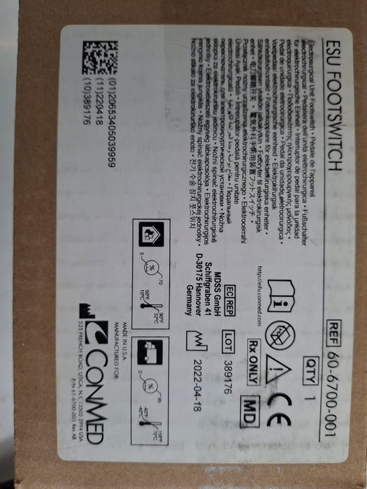 ConMed 60-6700-001 Footswitch