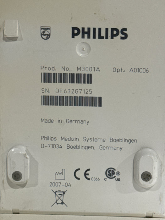 Philips M3001A-A01C06 Fast SpO2, NIBP, ECG, Temp, IBP MMS Module