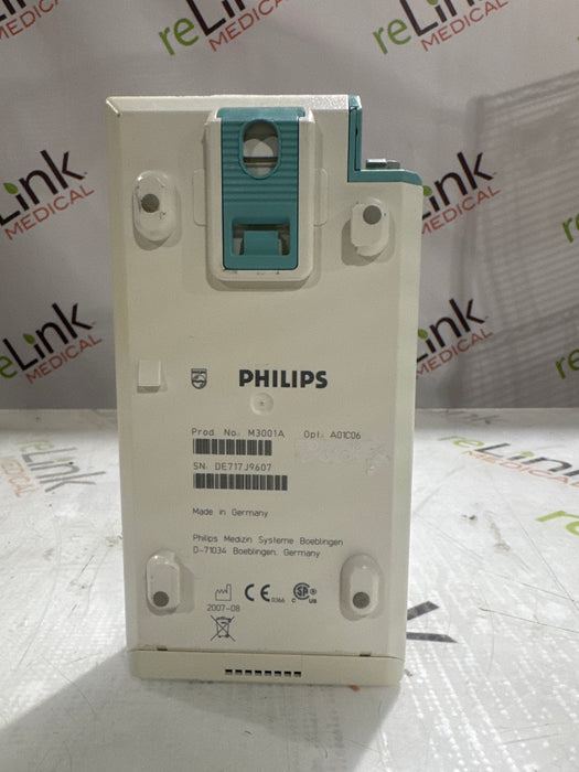 Philips M3001A-A01C06 Fast SpO2, NIBP, ECG, Temp, IBP MMS Module