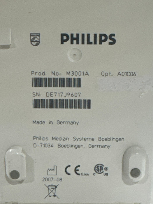 Philips M3001A-A01C06 Fast SpO2, NIBP, ECG, Temp, IBP MMS Module