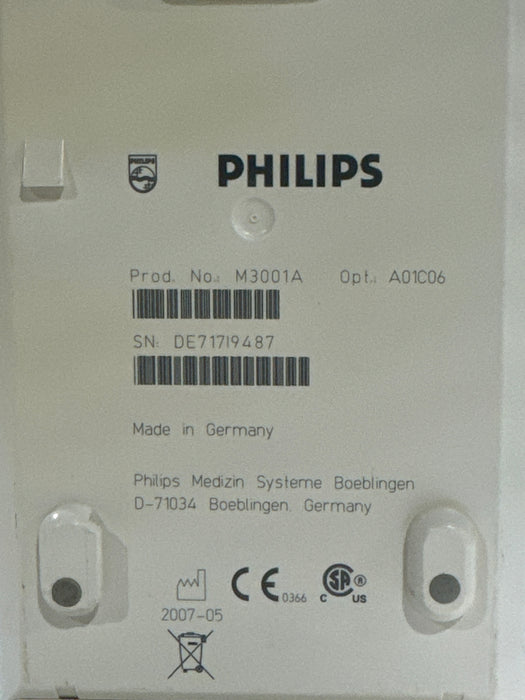 Philips M3001A-A01C06 Fast SpO2, NIBP, ECG, Temp, IBP MMS Module