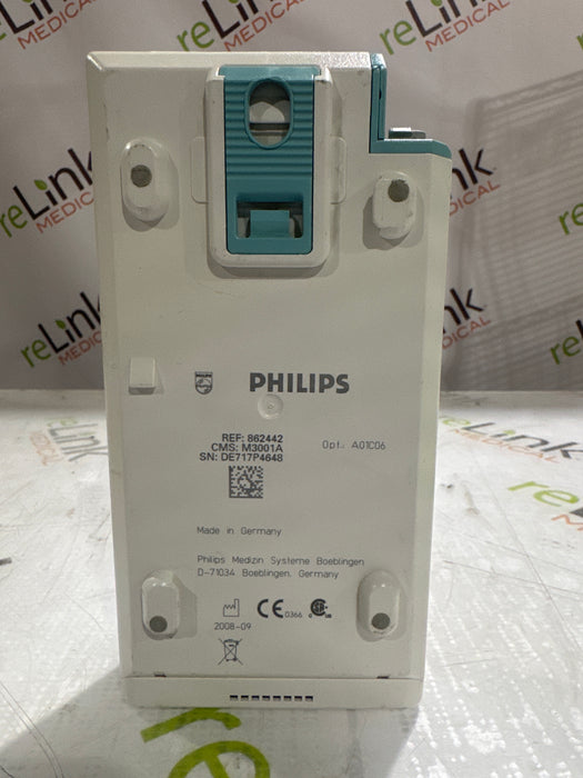 Philips M3001A-A01C06 Fast SpO2, NIBP, ECG, Temp, IBP MMS Module
