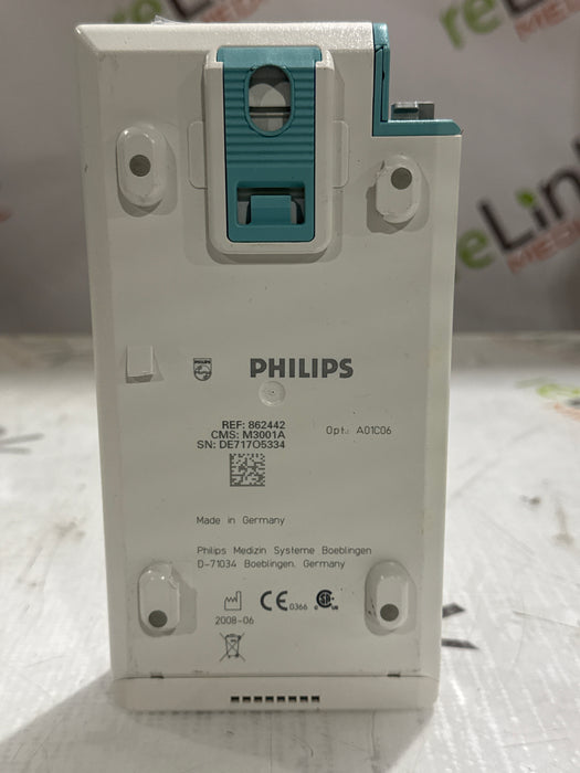 Philips M3001A-A01C06 Fast SpO2, NIBP, ECG, Temp, IBP MMS Module