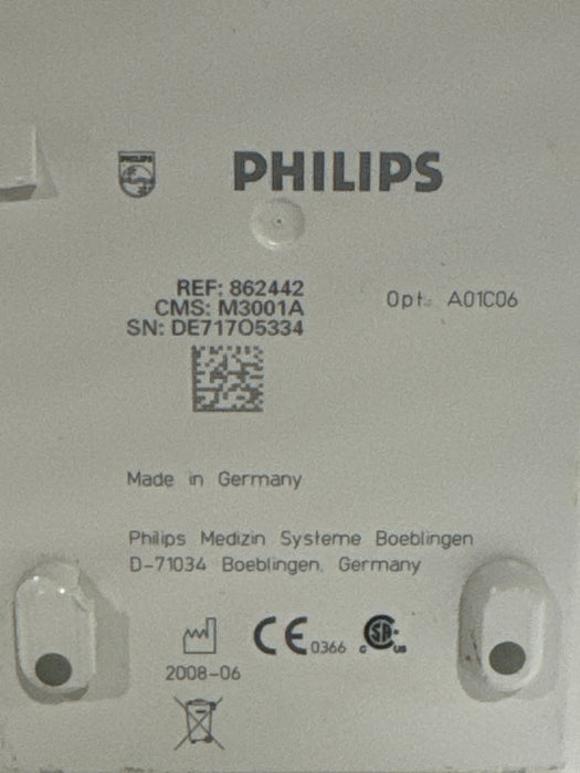 Philips M3001A-A01C06 Fast SpO2, NIBP, ECG, Temp, IBP MMS Module