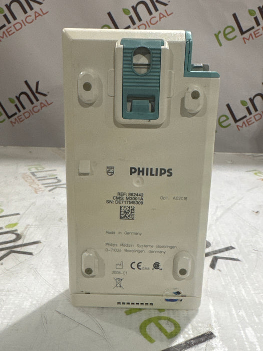Philips M3001A-A02C18 OxiMax SpO2, NIBP, 12 lead ECG, Temp, IBP MMS Module
